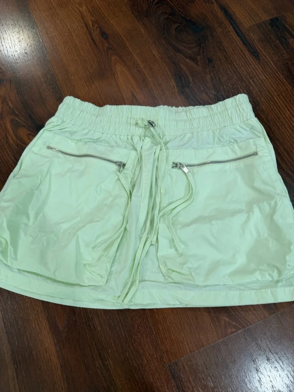 ZARA 2 PC MINI SKIRT Sz S AND CROPTOP jacket Sz XS light green color